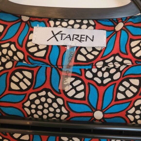 Colourful Blue Red XTaren Tunic Dress Size M - Picture 2 of 7